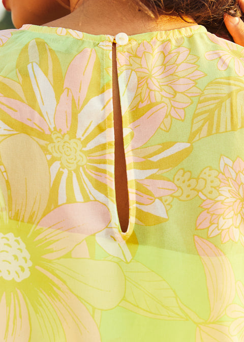 Bluse med flagrende læber (endelig udsalg)-1