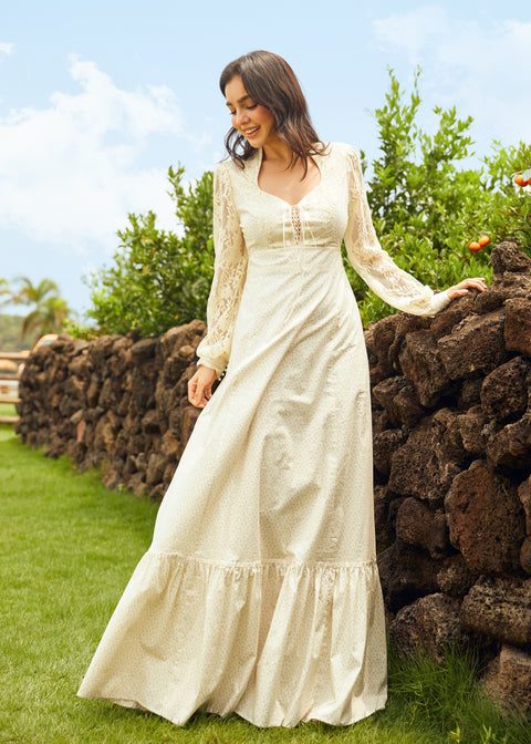 GUNNE SAX for ModCloth Jacqueline Maxikjole med høj krave-5