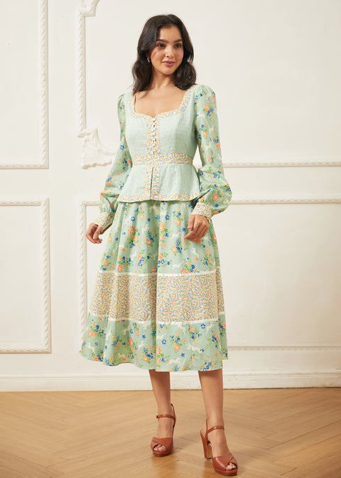 GUNNE SAX for ModCloth Lilly Corselette Midi-kjole-6