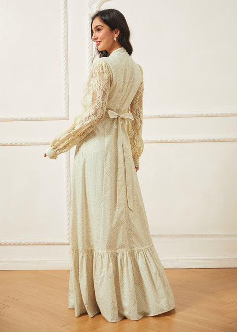 GUNNE SAX for ModCloth Jacqueline Maxikjole med høj krave-6