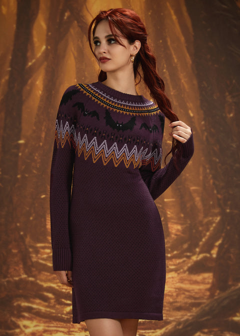 Det er som en 'Bat' Fair Isle sweaterkjole-7