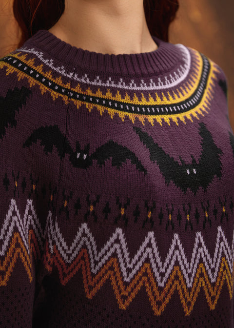 Det er som en 'Bat' Fair Isle sweaterkjole-4