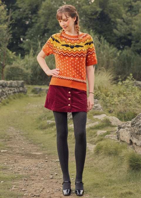 Det er som 'Bat' Fair Isle kortærmet sweater-5