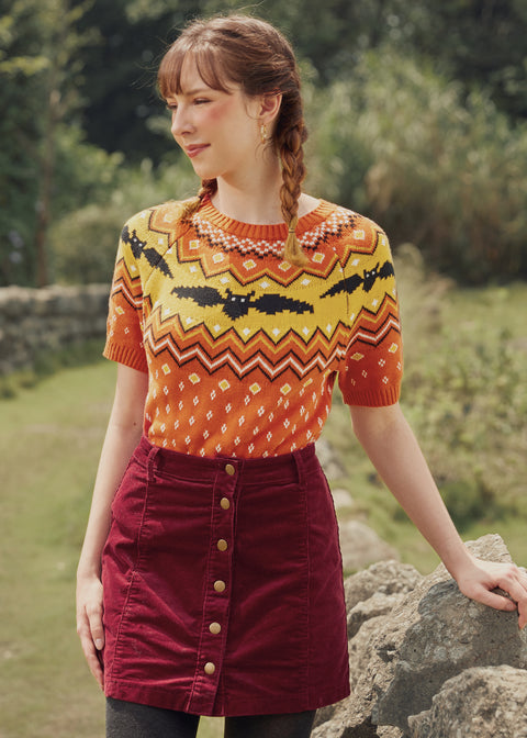 Det er som 'Bat' Fair Isle kortærmet sweater-3