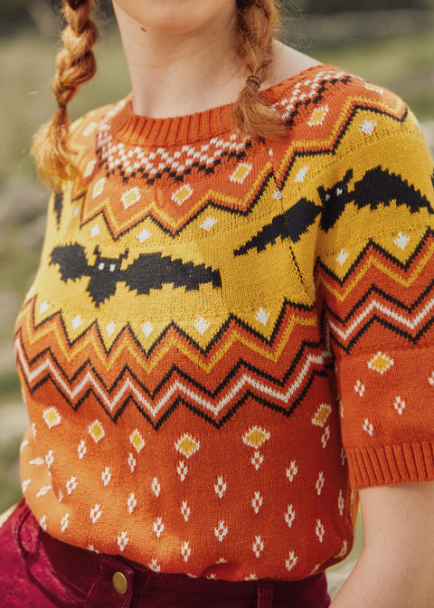 Det er som 'Bat' Fair Isle kortærmet sweater-1