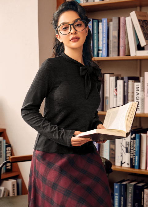 Rydell High Revisited Langærmet Top med Slips i Hals-2