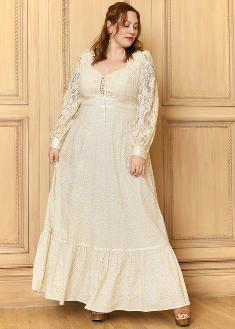 GUNNE SAX for ModCloth Jacqueline Maxikjole med høj krave-4