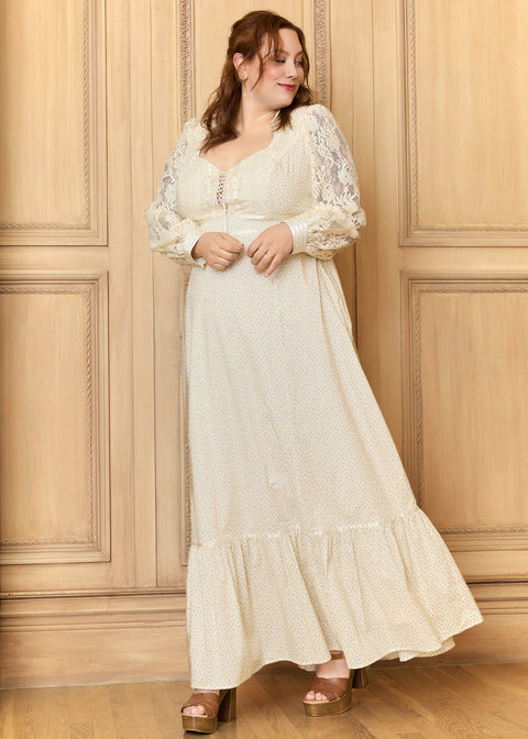 GUNNE SAX for ModCloth Jacqueline Maxikjole med høj krave-1