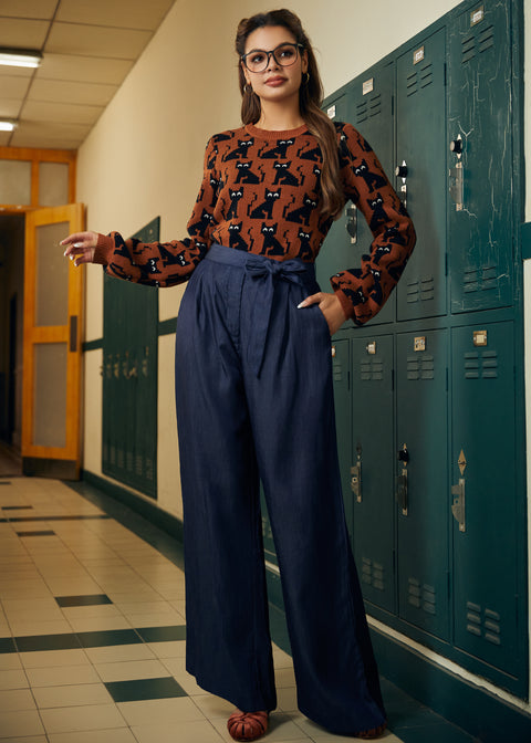 Twilight Whispers Bukser med Brede Ben-2