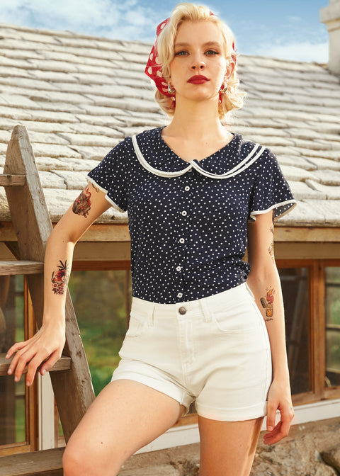 Old School Cool Shorts med Rullemanchetter-3