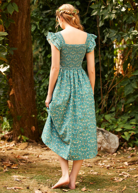 Flair og firkantet babydoll-kjole-4