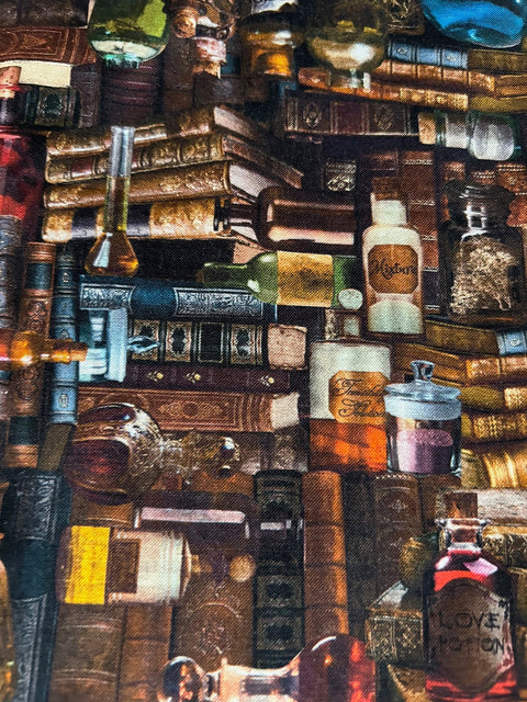 Skaterkjole i stretchbomuld med fortryllende print-1