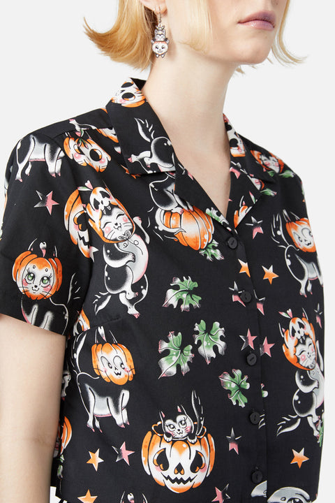 Græskarpatch Kitty-bluse-6