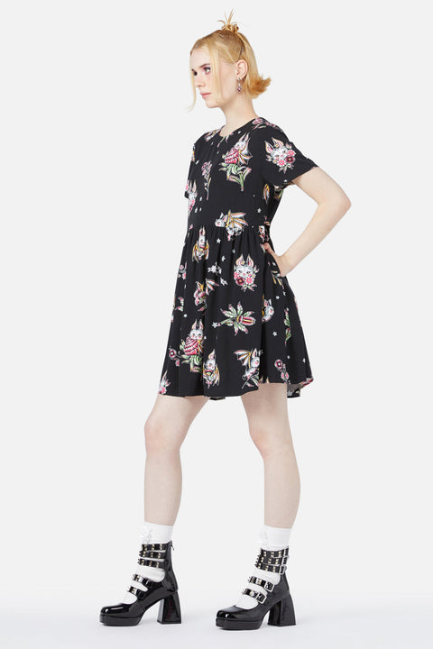 Frugtagtig flagermuskjole-6