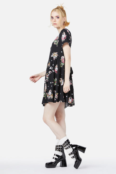 Frugtagtig flagermuskjole-7