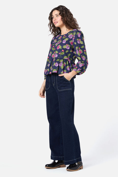 Fig Smock Peplum Top-3