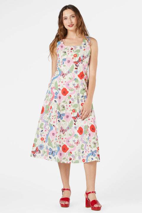 Luna Slange Midi Kjole-2