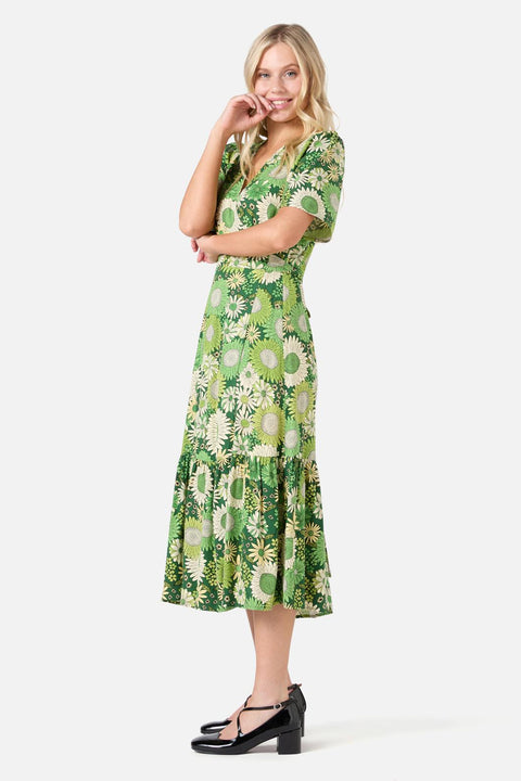 Viva Blomster Midi Wrap-kjole-5