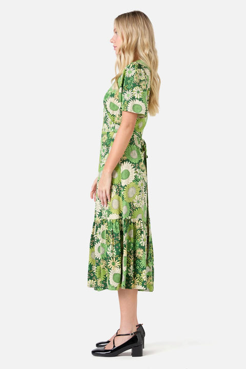 Viva Blomster Midi Wrap-kjole-6