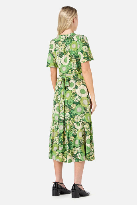 Viva Blomster Midi Wrap-kjole-2