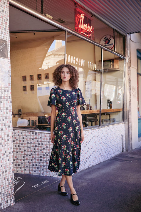 Lucia Blomsterkjole med sløjfe-3