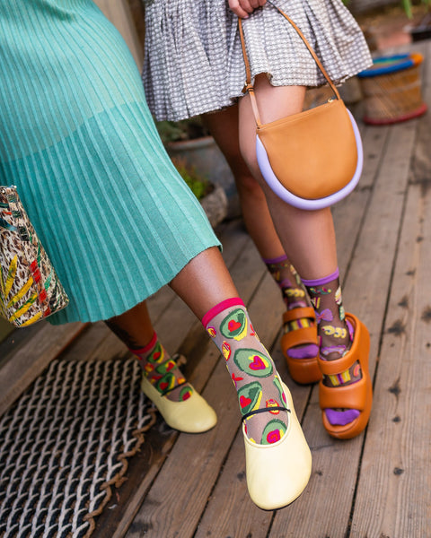 Avocado Lover Transparent Crew Sok-8