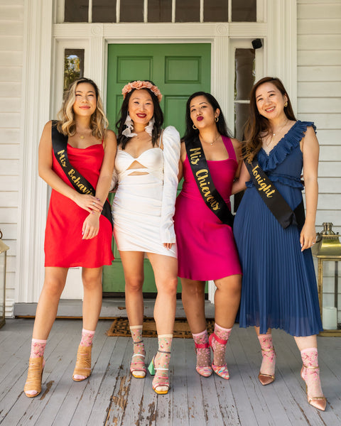 Cherry Blossom Transparent Crew Sok-7