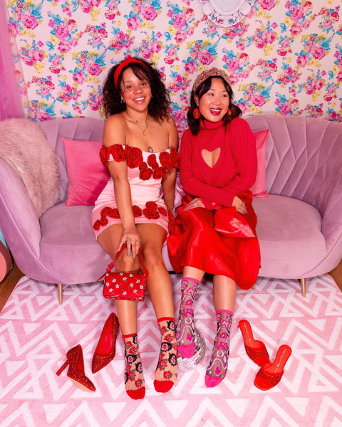 Disco Glam Transparente Sokker Pakke-5