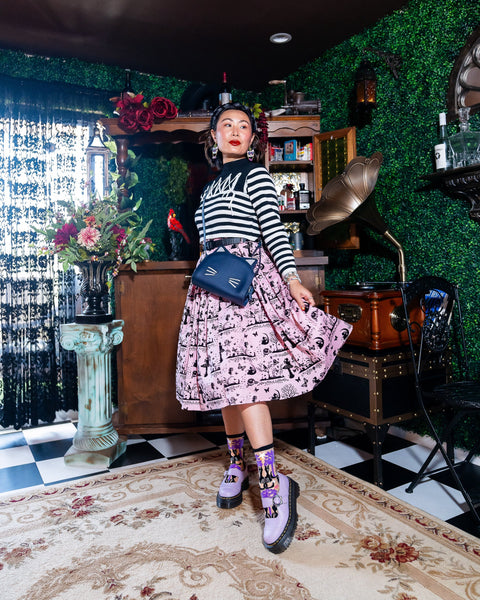 Natlige katte gennemsigtige crew-strømper-6