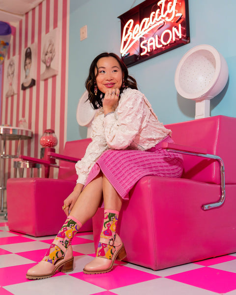 Dopamine Cats Gennemsigtig Crew Sok-5