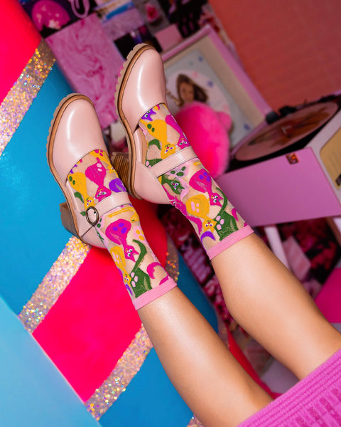 Dopamine Cats Gennemsigtig Crew Sok-3